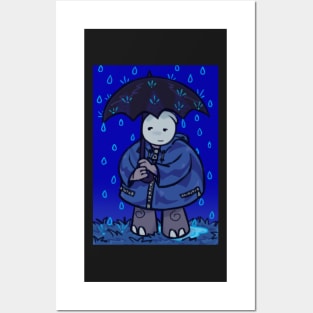 strong sad in the rain Posters and Art